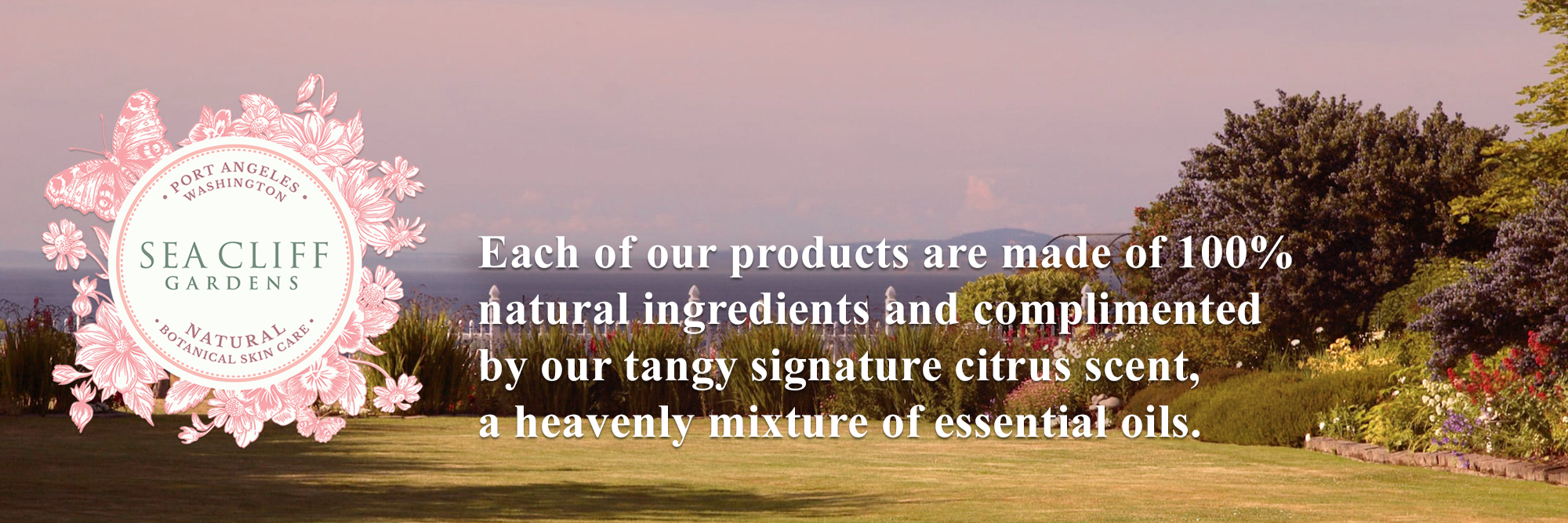 Our products are made of 100% natural ingredients and complimented by our signature citrus scent.